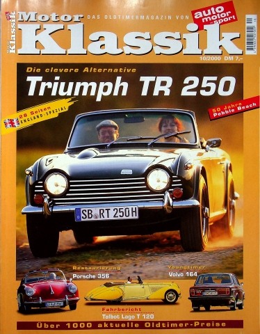 Deckblatt Motor Klassik (10/2000)